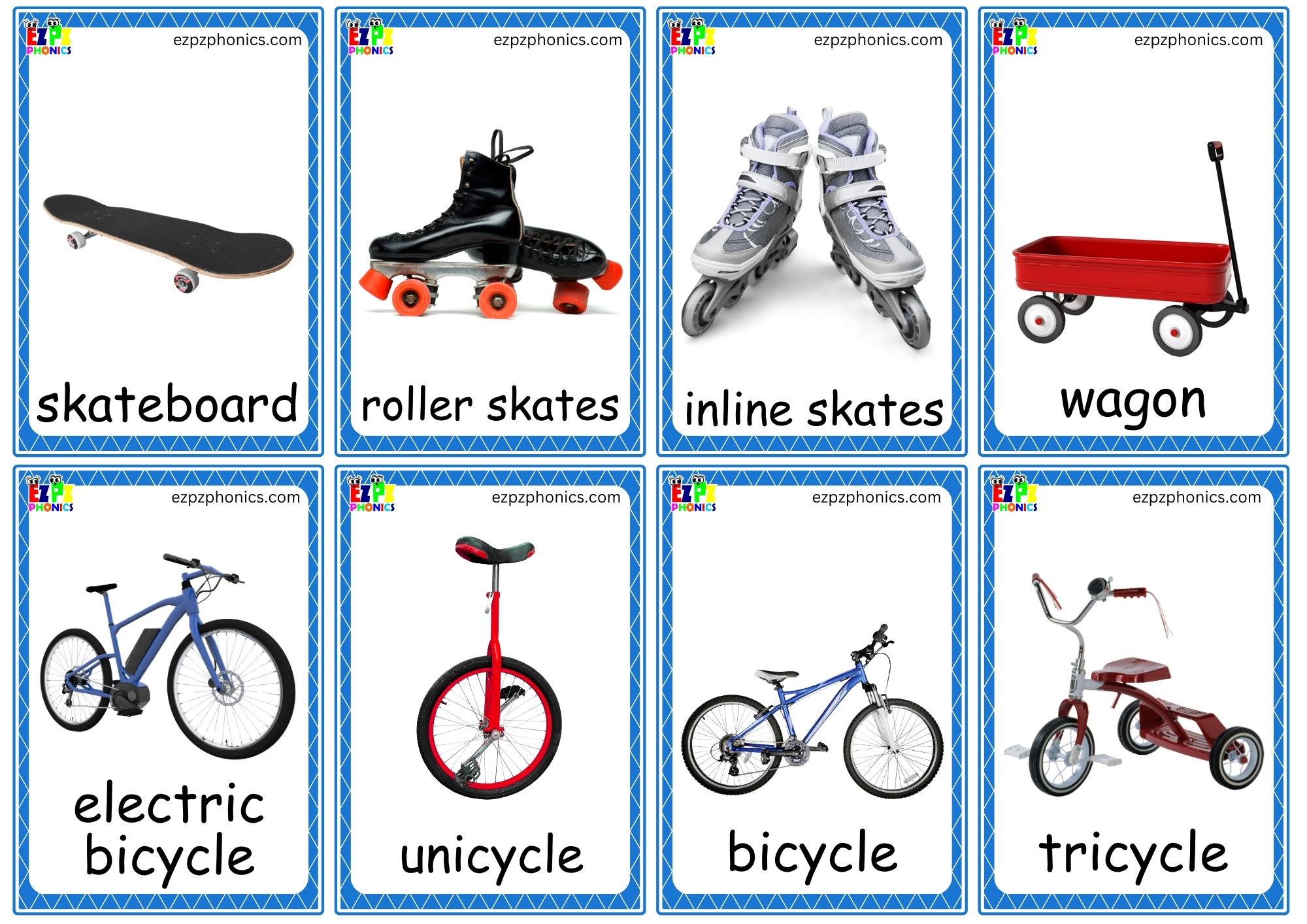 Personal Transport Mini Flashcards (Free PDF Download)